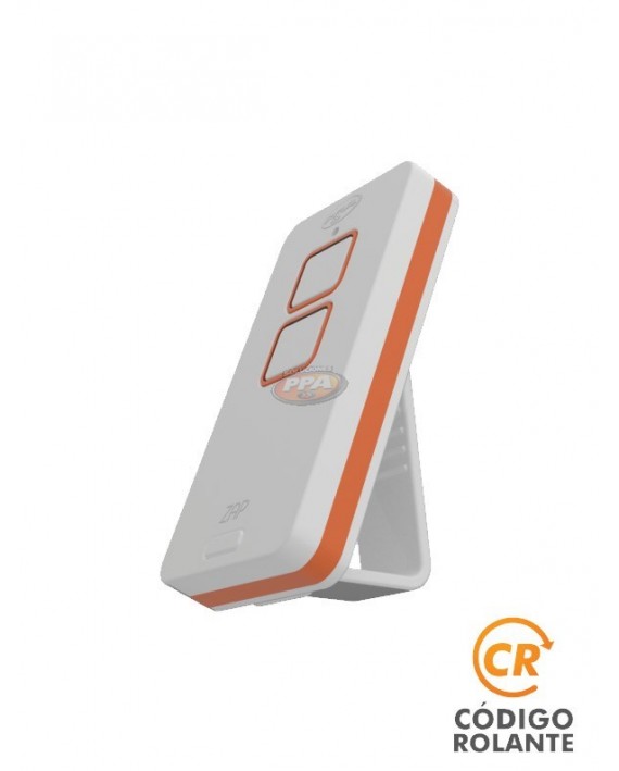 Control Remoto PPA Transmisor ZAP 2 botones (blanco/ naranja) 433Mhz
