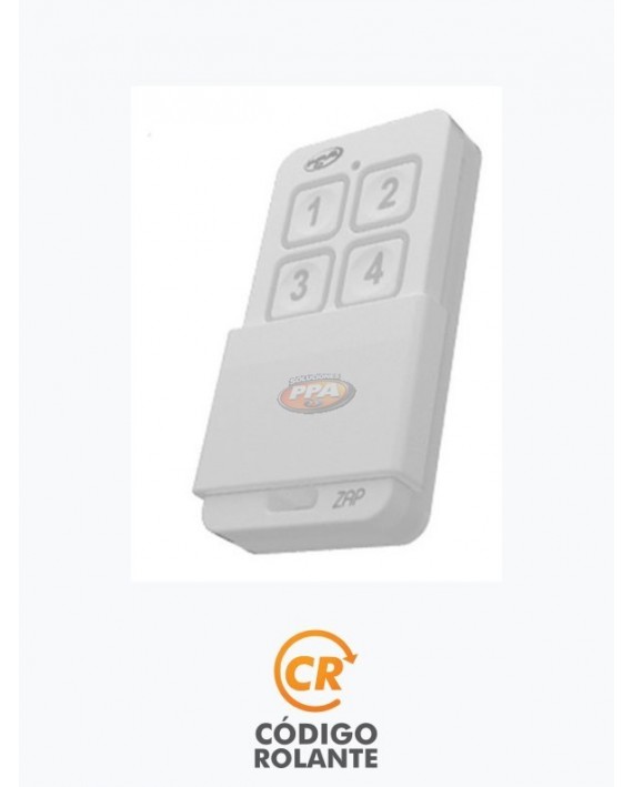 Control Remoto PPA Transmisor ZAP 2 Botones (Blanco) 433Mhz