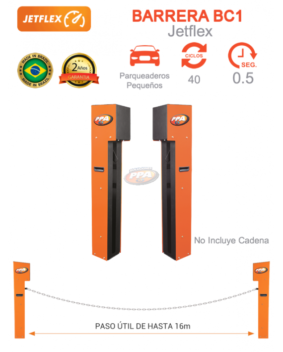 Barrera Automática K1 Sin Asta Talanquera Jetflex